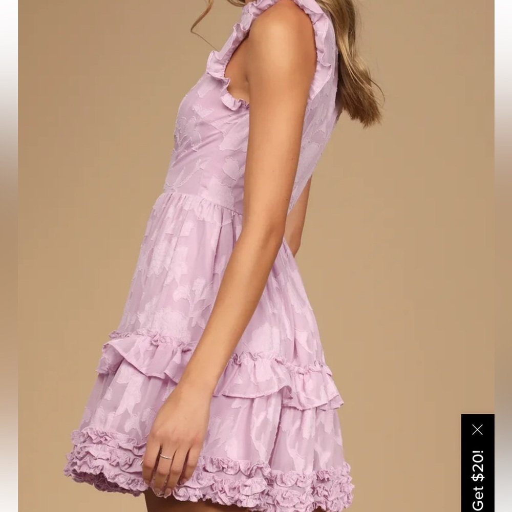 Lulu's Lavender Ruffle Dress - Picture 2 of 6